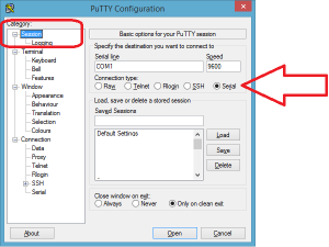 Configuração básica do Putty